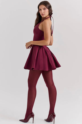 Vestido Curto Modelador Com Alça Vinho Modelo Carmogli