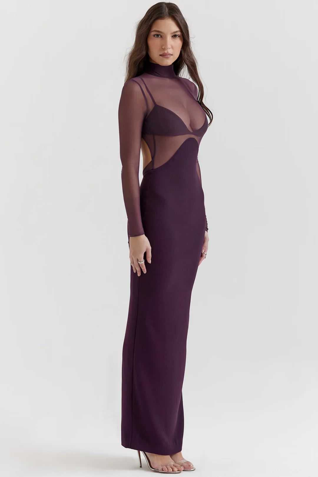 Vestido Longo Para Festas Roxo Modelo Alcamo