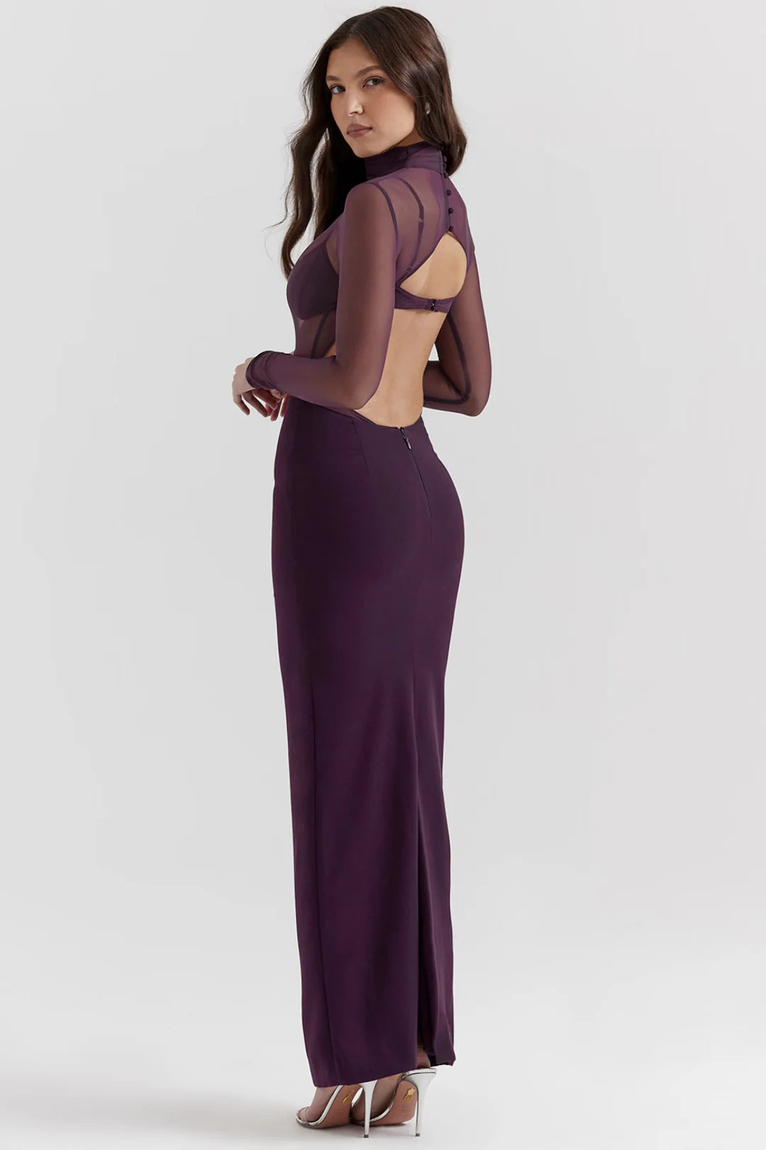 Vestido Longo Para Festas Roxo Modelo Alcamo