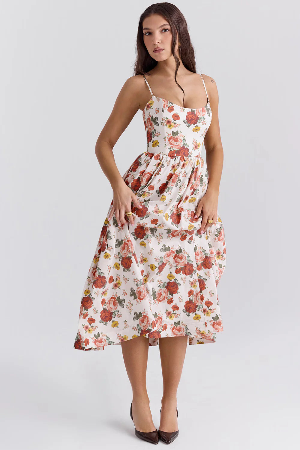 Vestido Midi Floral Bisenzio