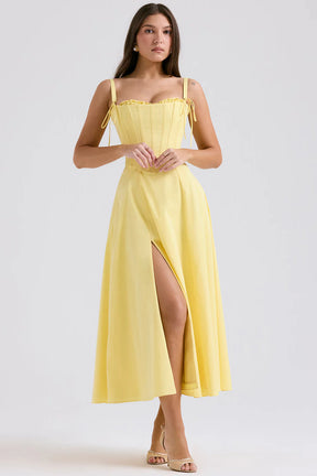 Vestido Midi Amarelo Eboli