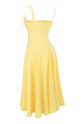 Vestido Midi Amarelo Eboli