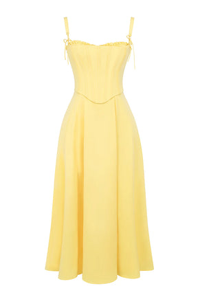 Vestido Midi Amarelo Eboli