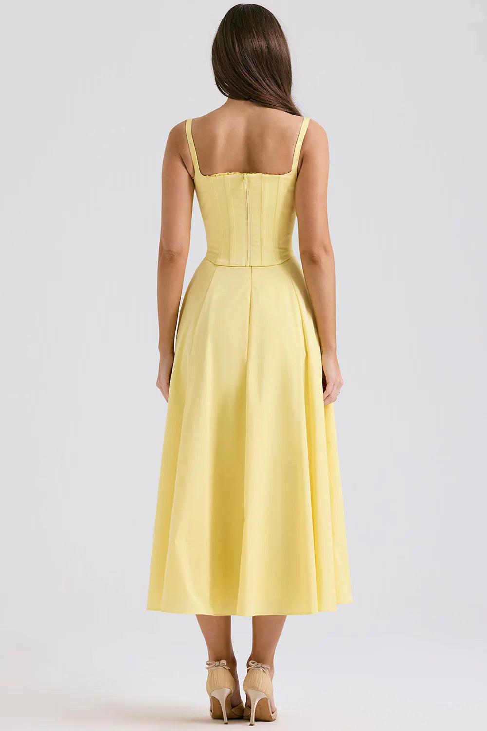 Vestido Midi Amarelo Eboli