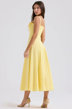 Vestido Midi Amarelo Eboli