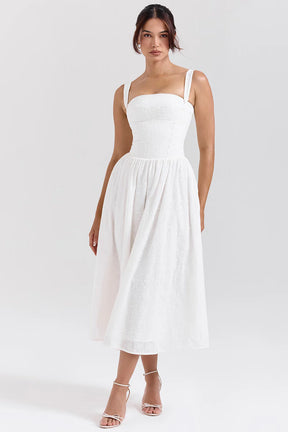 Vestido Midi Branco Sanremo