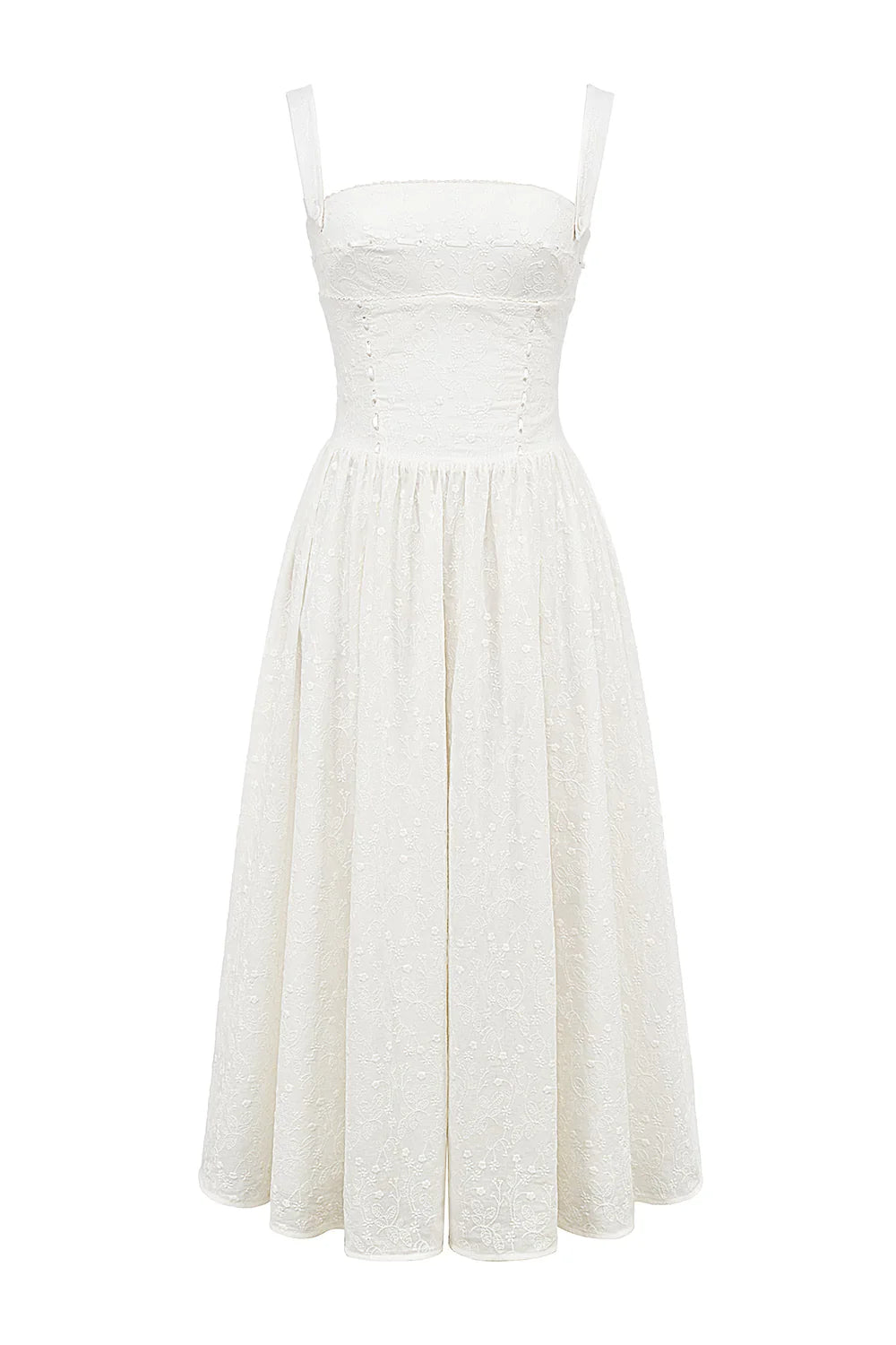 Vestido Midi Branco Sanremo