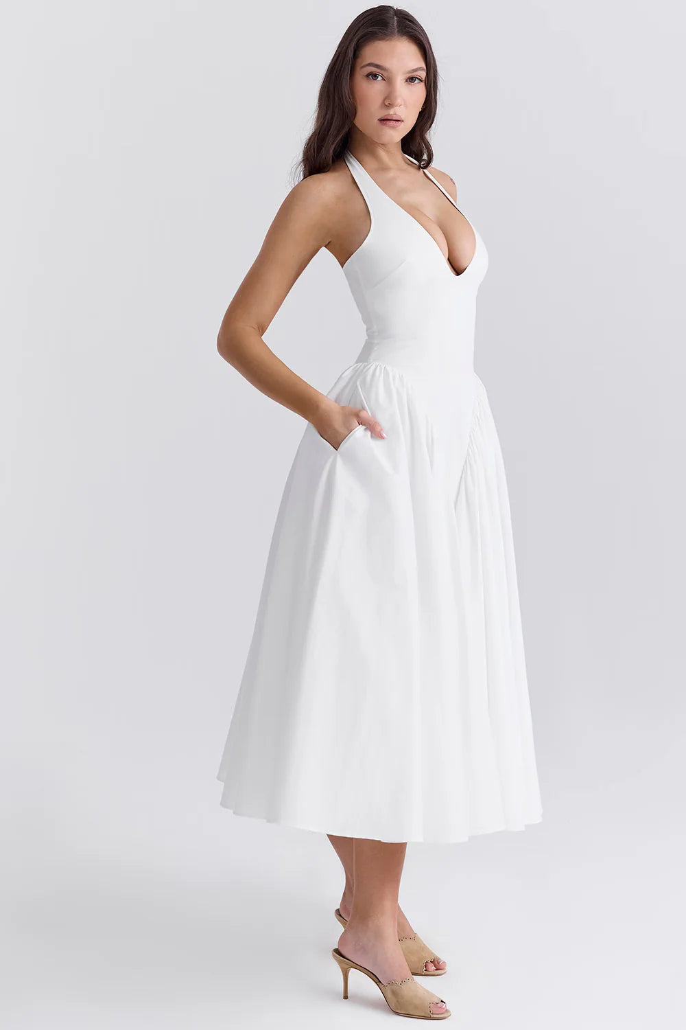 Vestido Midi Branco Urbino