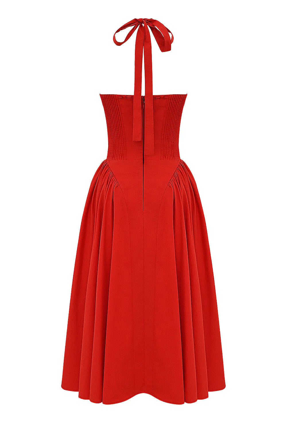 Vestido Midi Vermelho Fondi