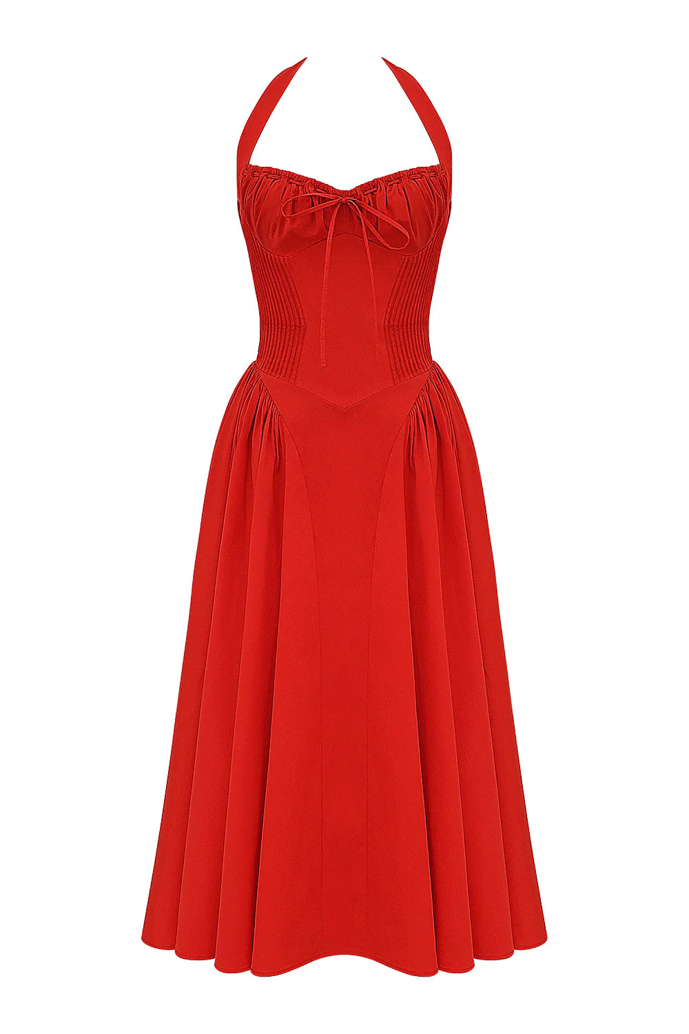 Vestido Midi Vermelho Fondi