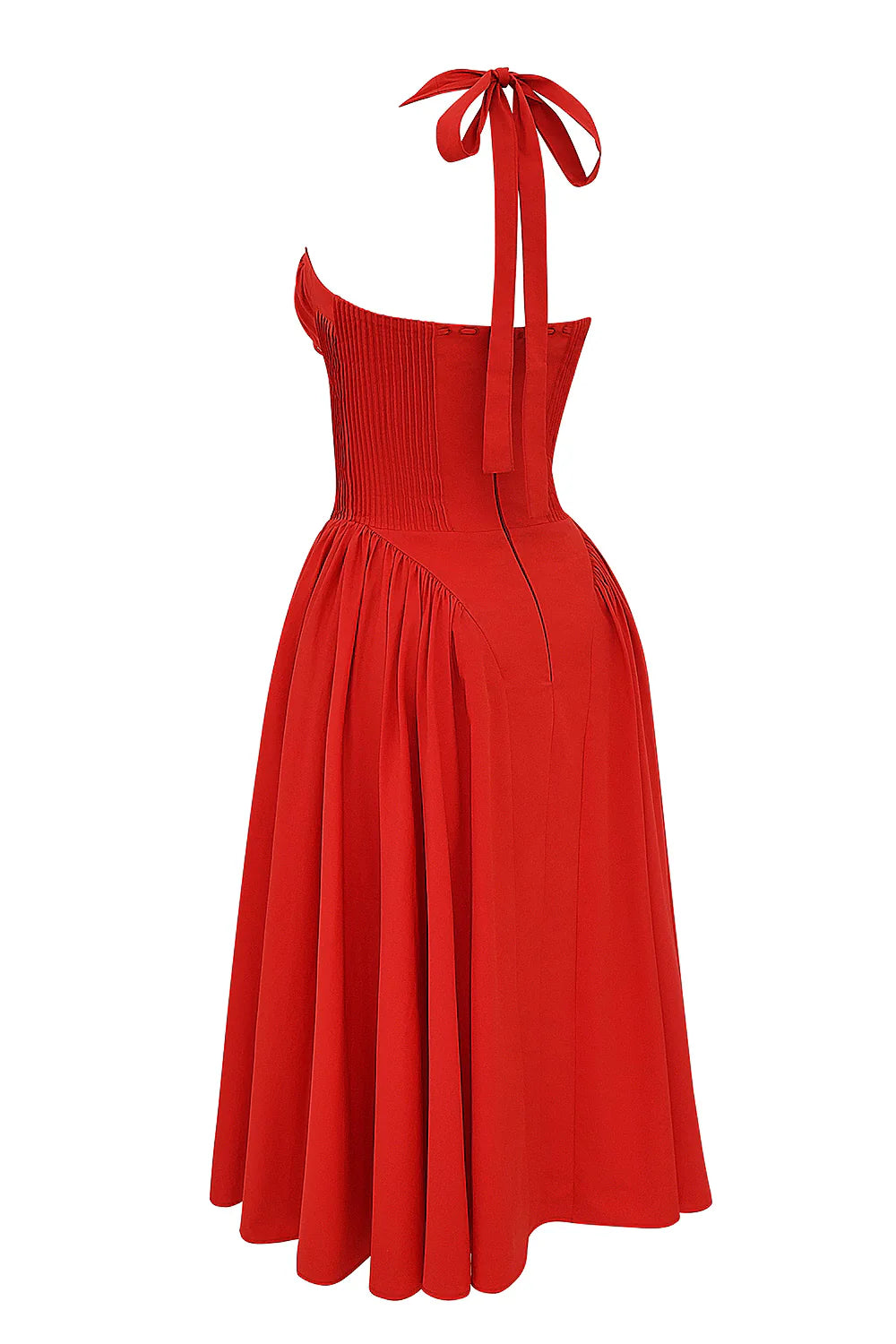 Vestido Midi Vermelho Fondi