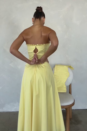 Vestido Midi Amarelo Eboli